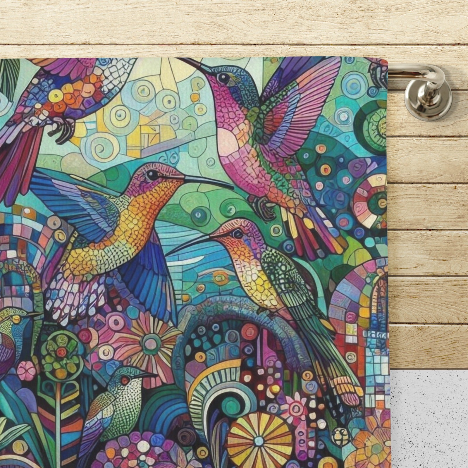 Hummingbird Kaleidoscope Hand Towels (set of 4) Towel 40x60cm