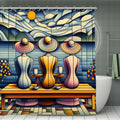 Ladies Facing the Sea Shower Curtain 70.8"x70.8" (Made in USA)