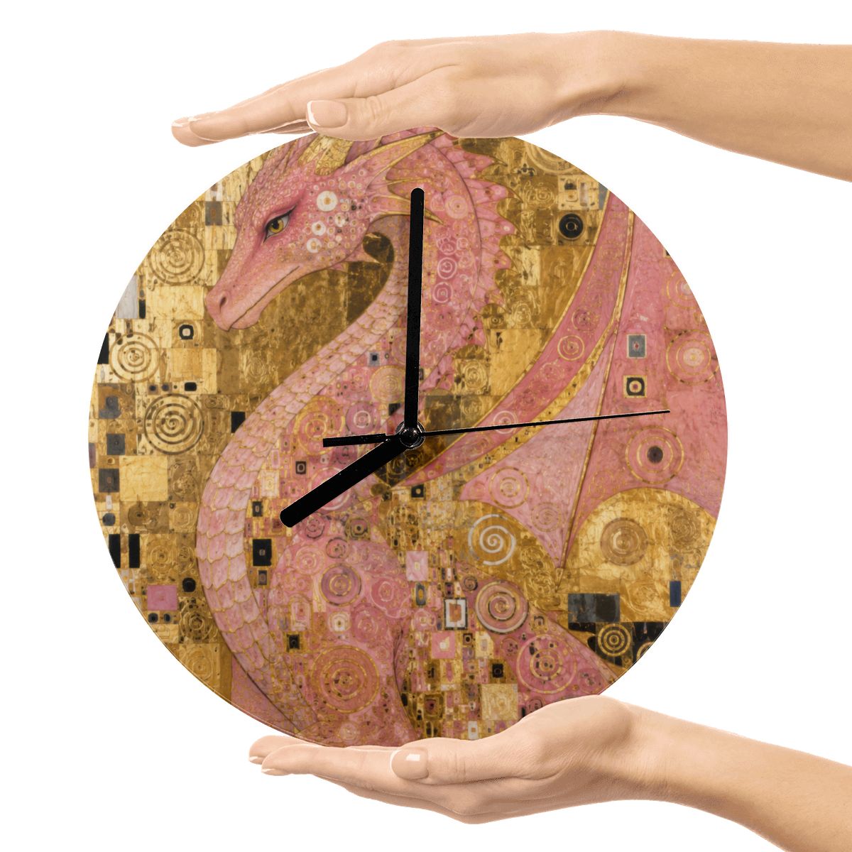 Pink Dragon MDF Wall Clock | Made in USA
