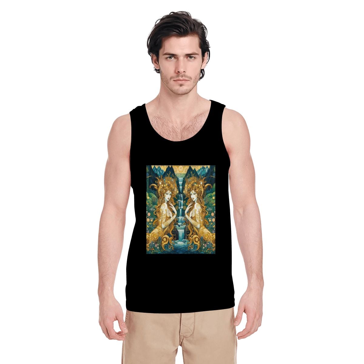 Multiple Designs Cotton Tank Top (First image shows selected design)