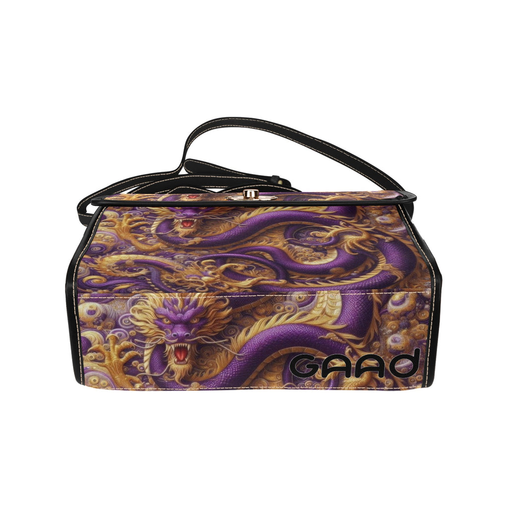 Purple Dragon Satchel Waterproof Canvas Bag