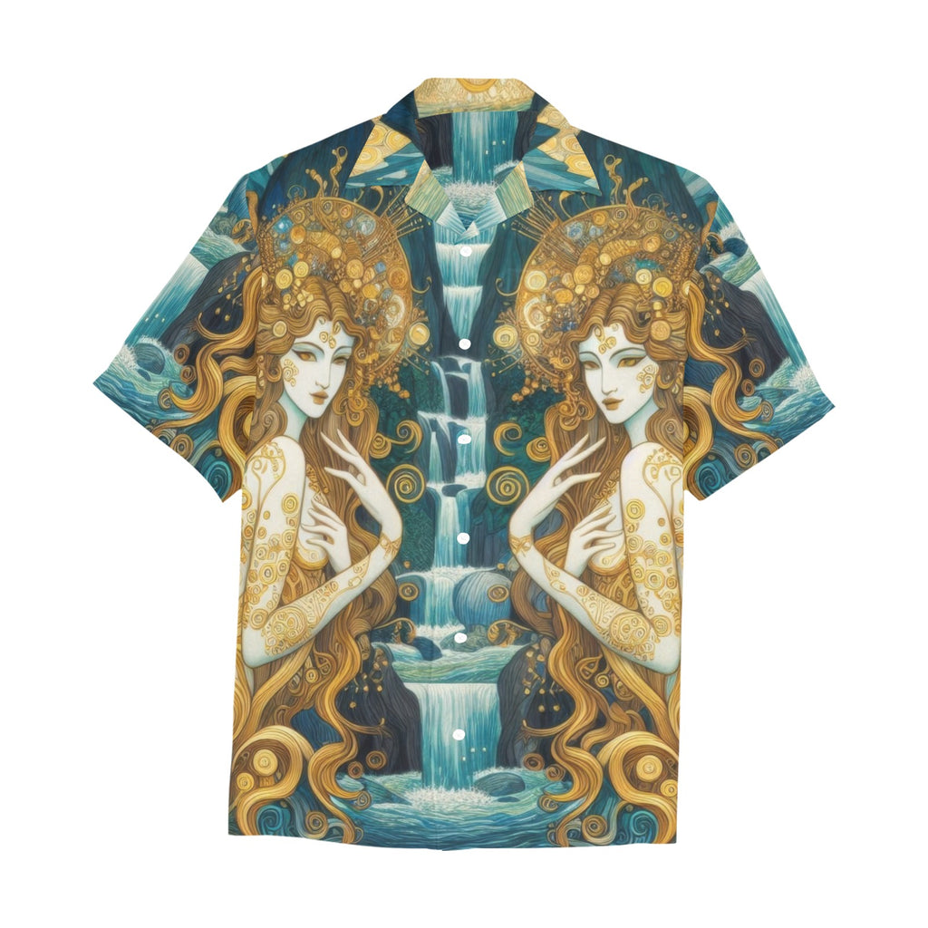 Water Nymphs Hawaiian Shirt with Chest Pocket