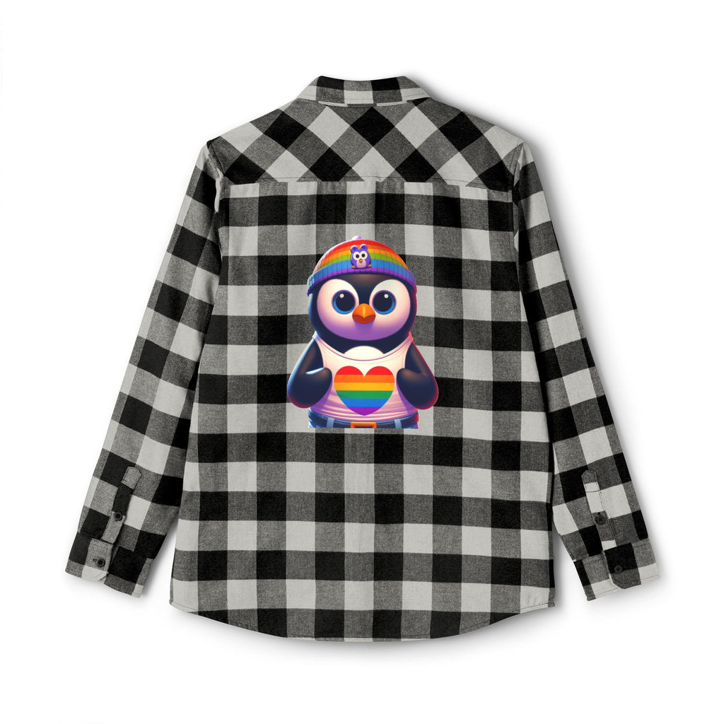 Proud Luz the Penguin Cozy Unisex Flannel Shirt