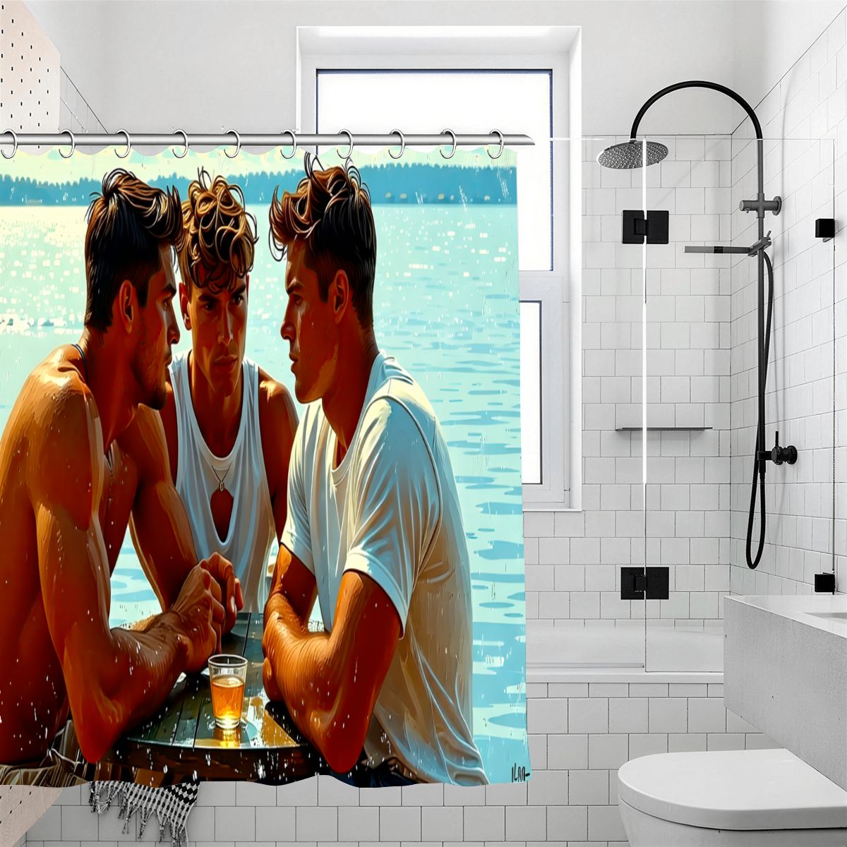 Intensité des Hommes Shower Curtain