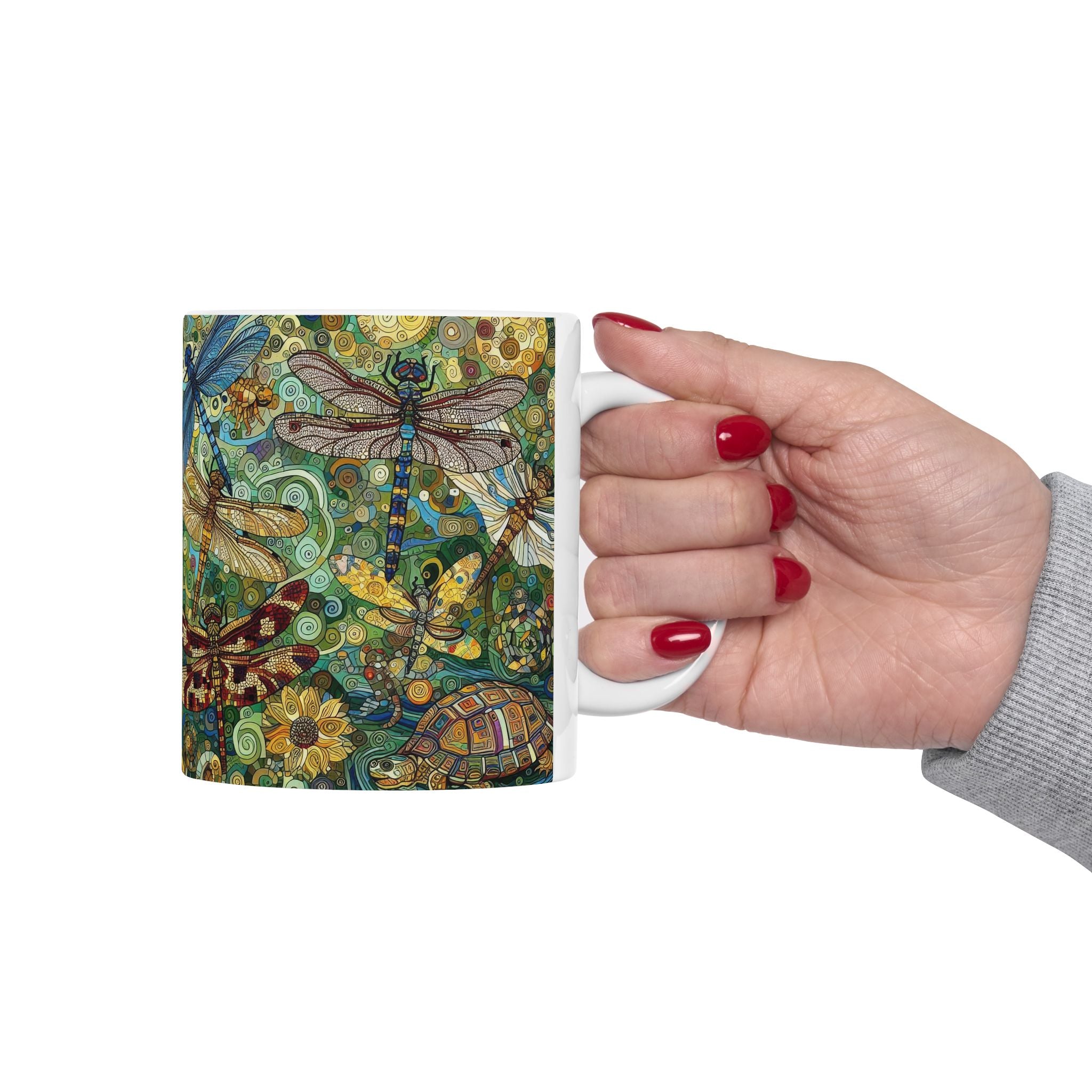 Dragonflies Ceramic Mug by Gregg Acini Adoree Designs