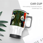Travel Coffee Mug with Handle (14oz) Made in USA - Multiple Designs