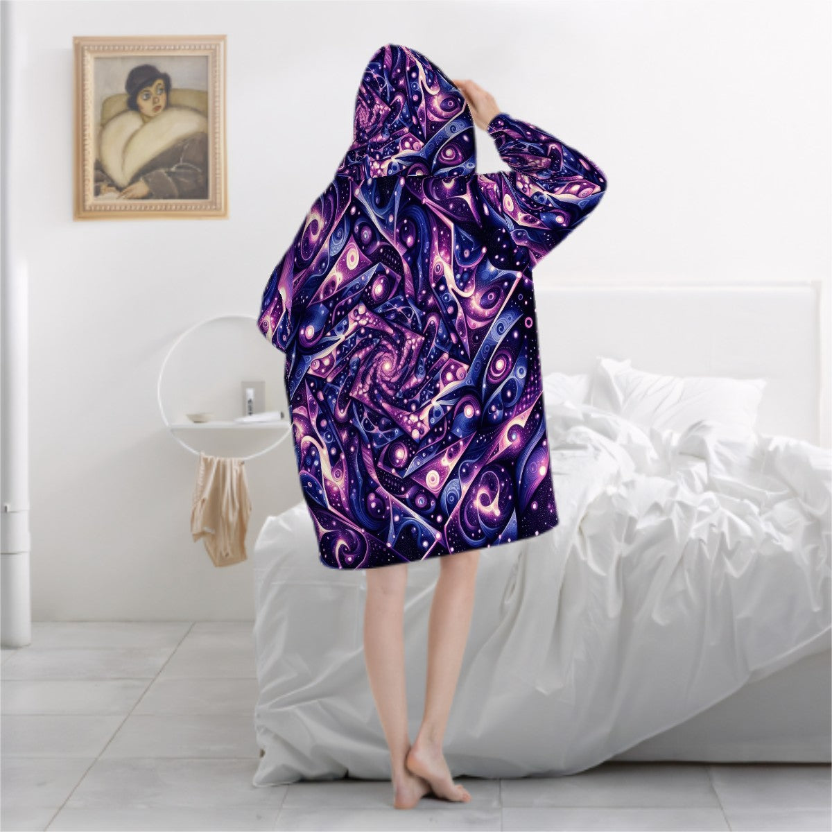 Purple Galaxy Adult Blanket Hoodie