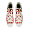 Pink and Gold Sakura Dragon Unisex High Top Canvas Shoes (women's sizes)