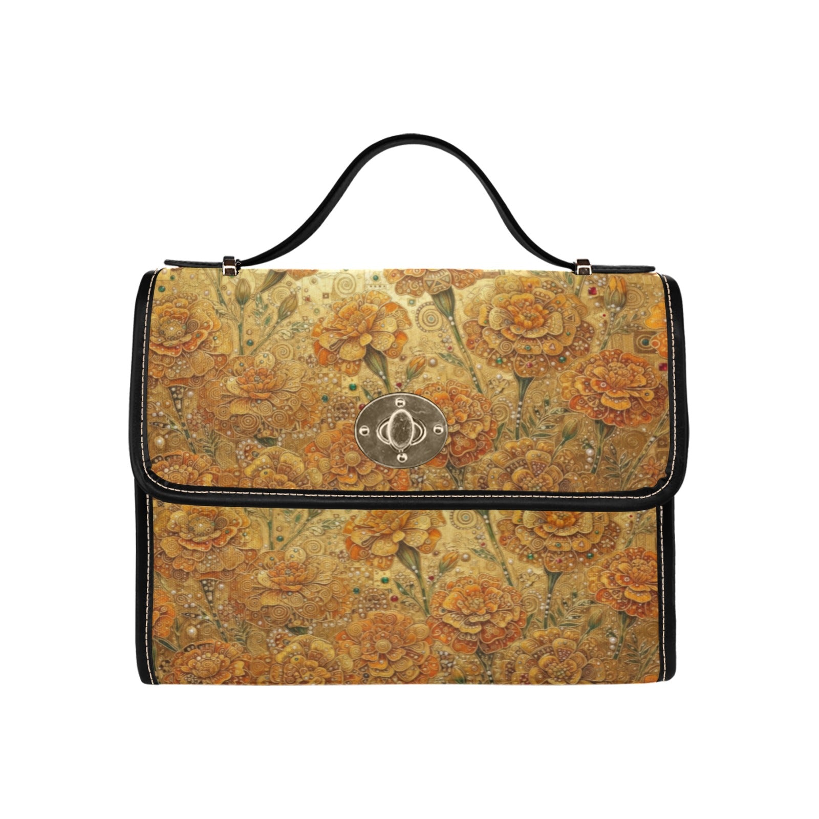 Marigolds Satchel Waterproof Canvas Bag