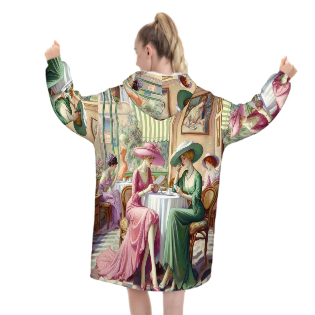 Kiffe Cafe Adult Blanket Hoodie