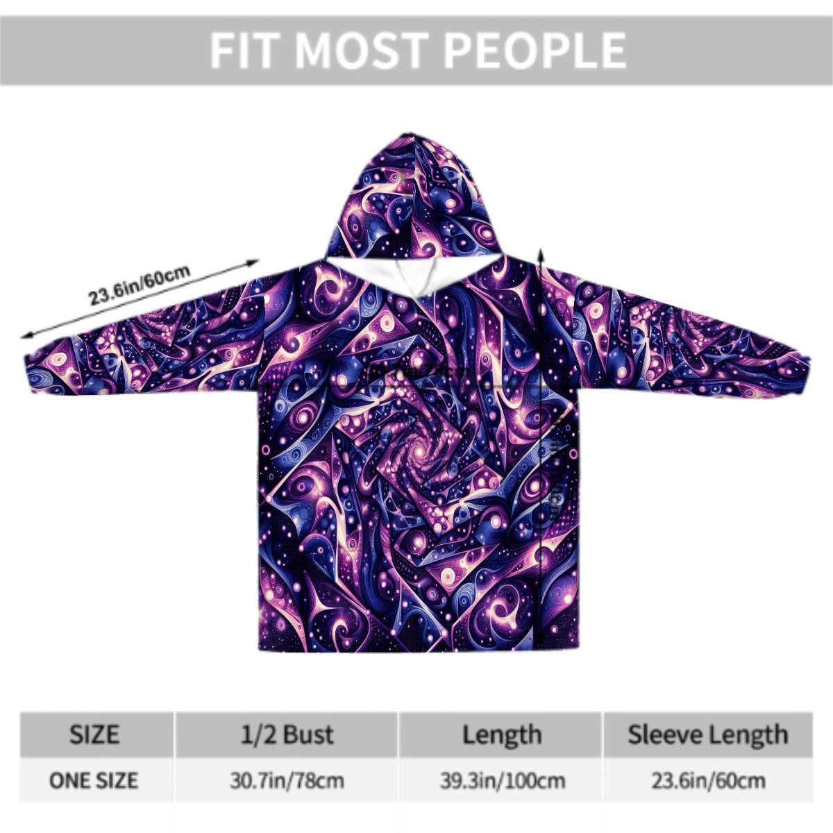 Purple Galaxy Adult Blanket Hoodie