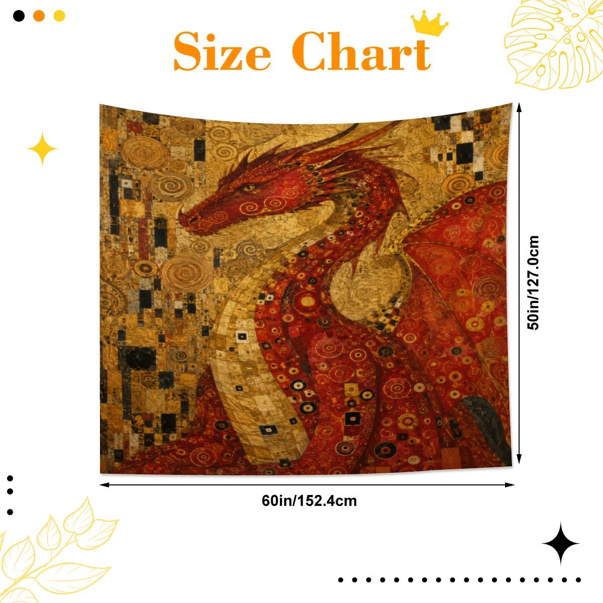 Red Dragon Tapestry (6:5) (Made in USA)