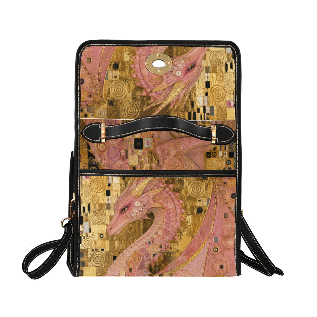 Pink Dragon Waterproof Canvas Bag