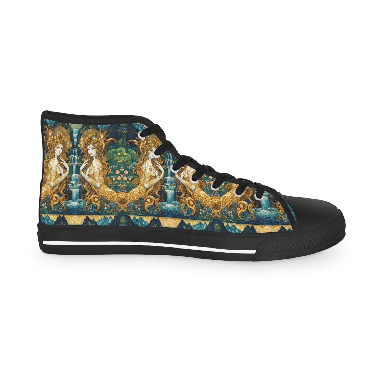 Water Nymphs Artistic High Top Sneakers by Gregg Acini Adoree Designs