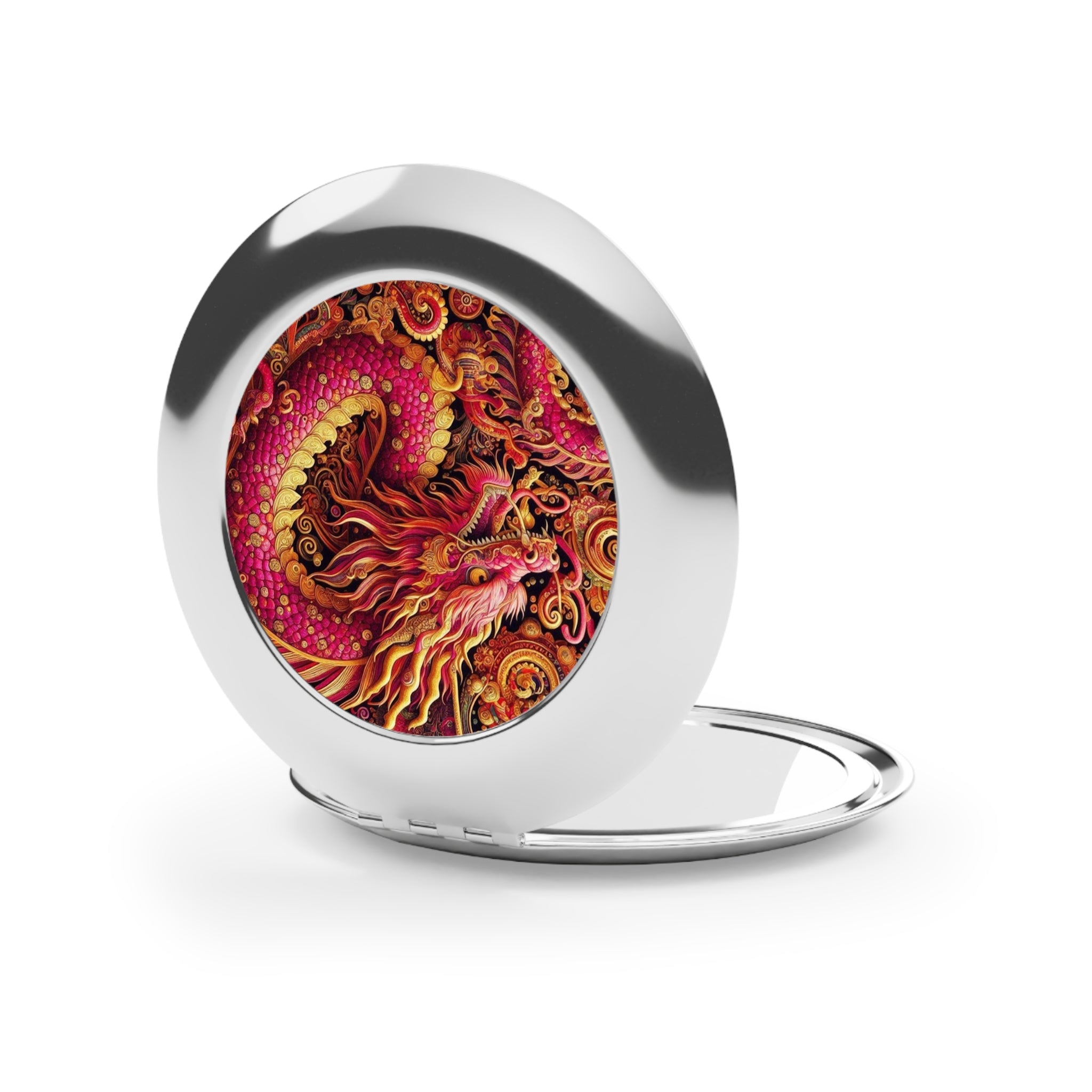 Crimson Dragon Vintage Travel Mirror