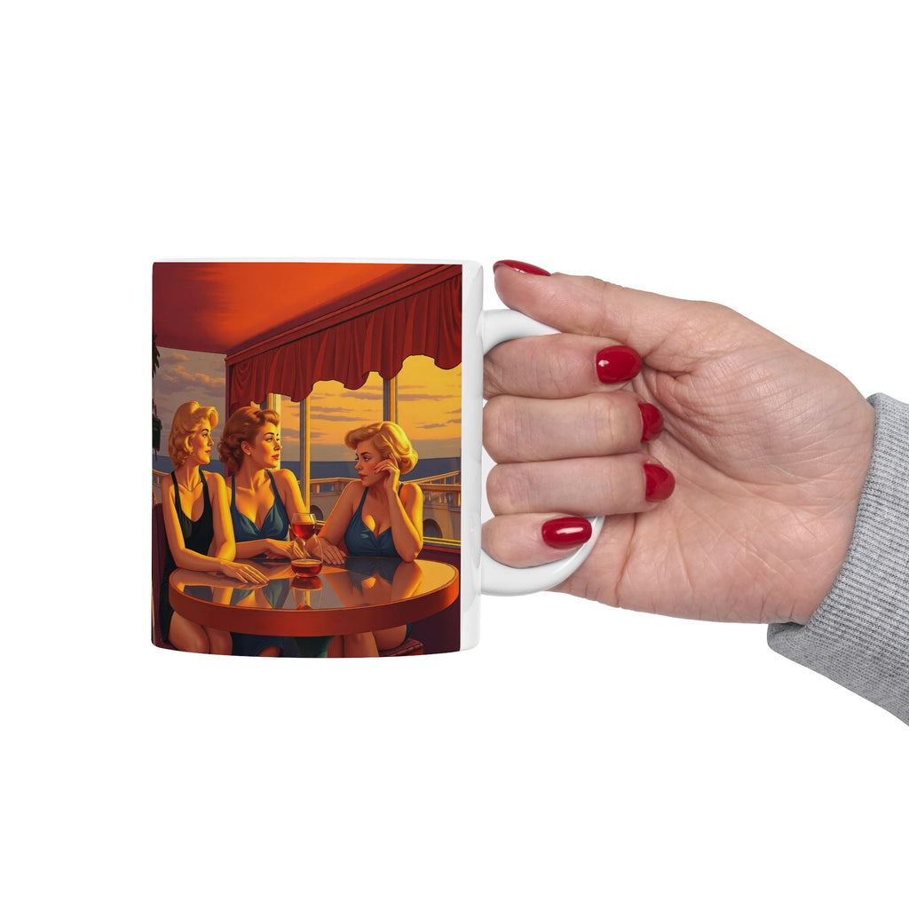 Glamorous Friends Ceramic Mug by Gregg Acini Adoree Designs