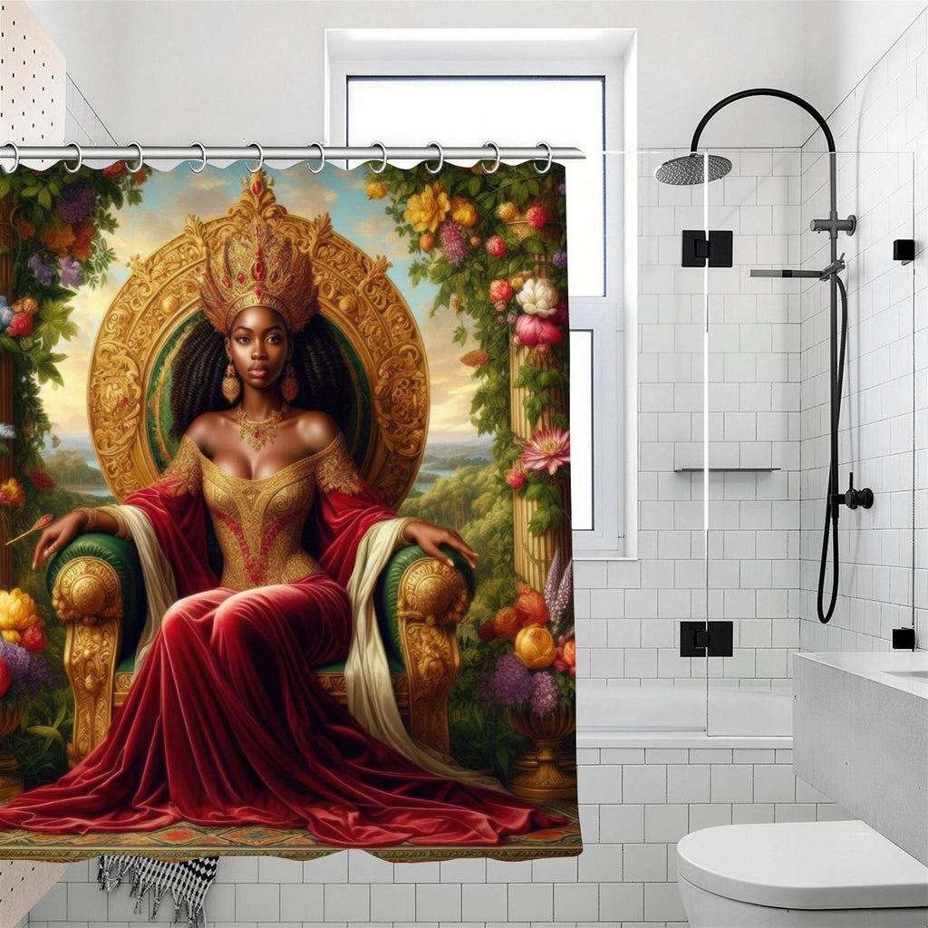The Enthroned Queen Shower Curtain 70.8"x70.8" (Made in USA)