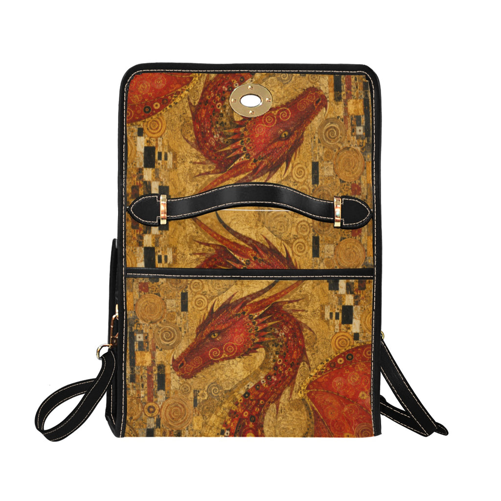 Red Dragon Waterproof Canvas Bag