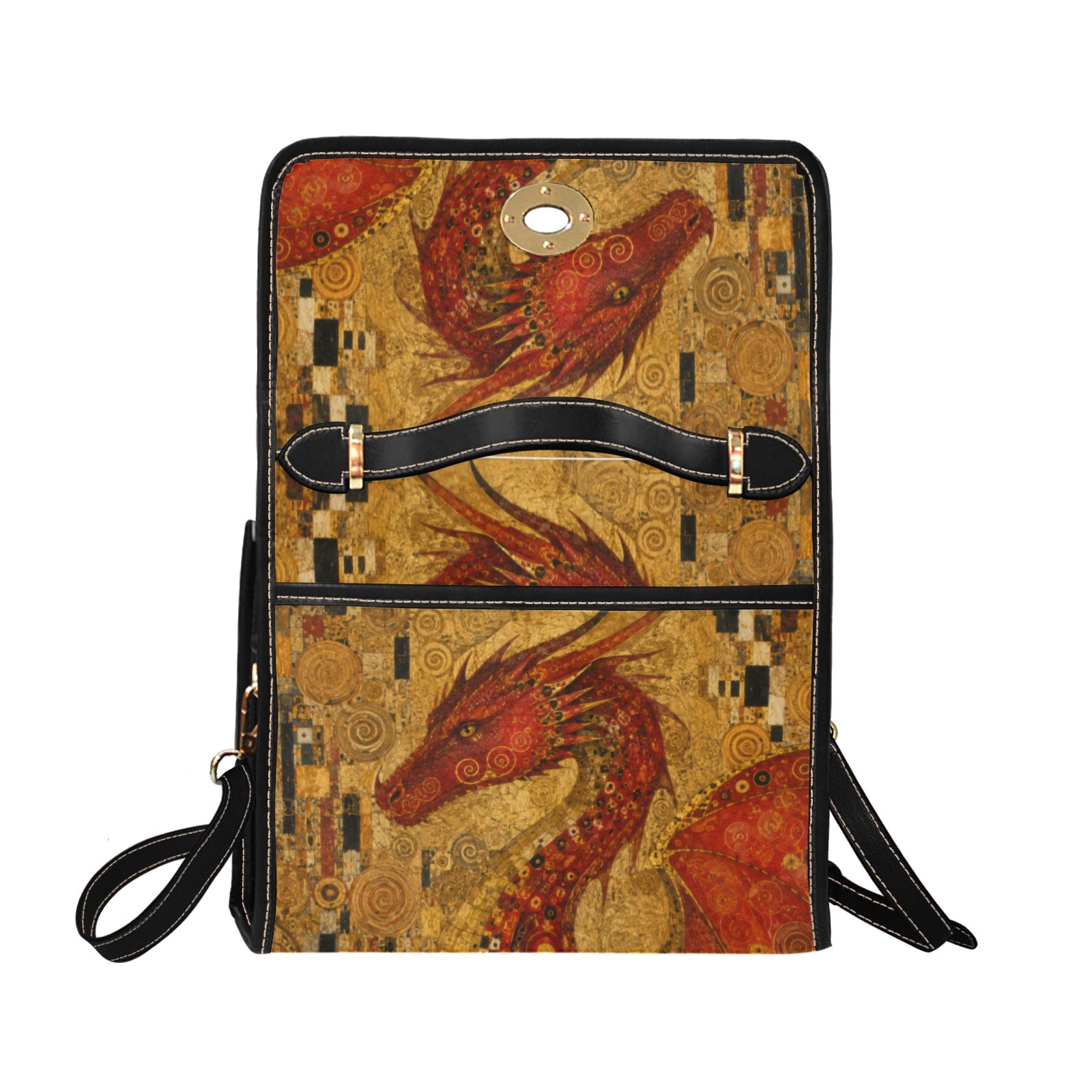 Red Dragon Waterproof Canvas Bag