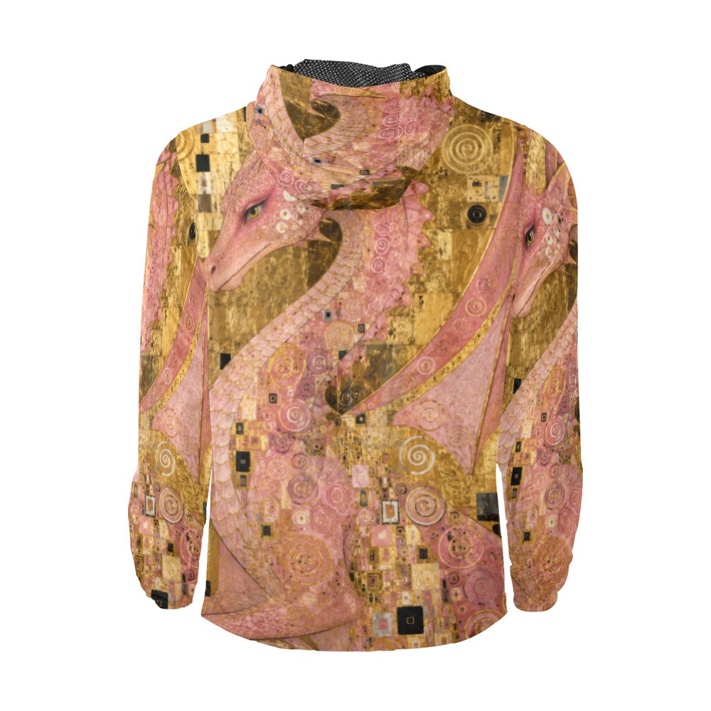 Pink Dragon Unisex All Over Print Windbreaker (Model H23)