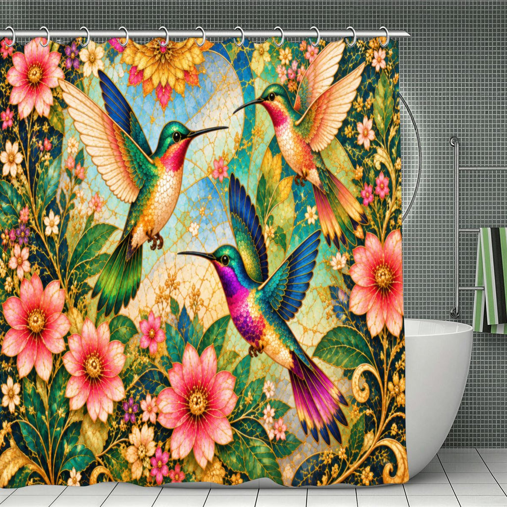 Garden of Gilded Wings Shower Curtain
