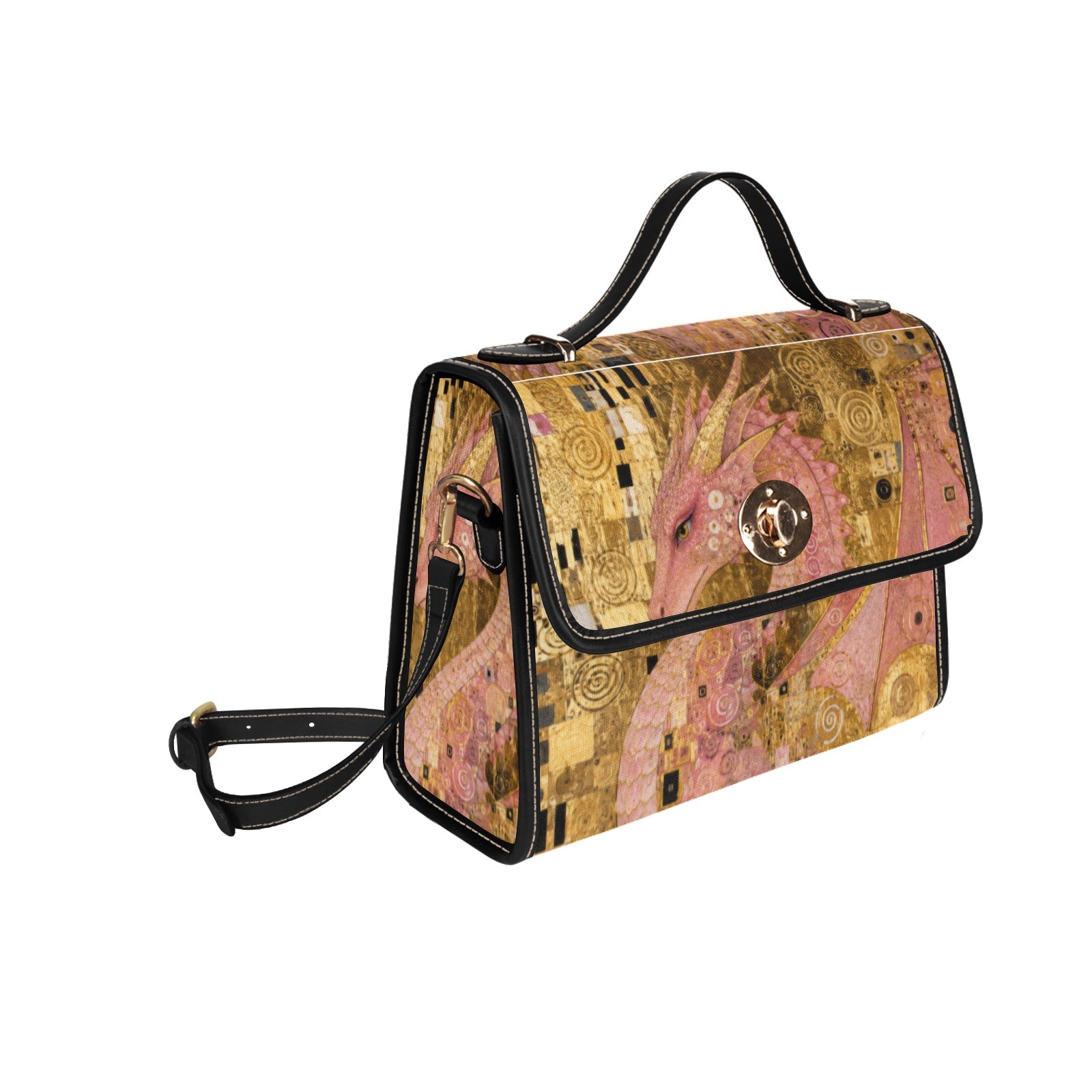 Pink Dragon Waterproof Canvas Bag