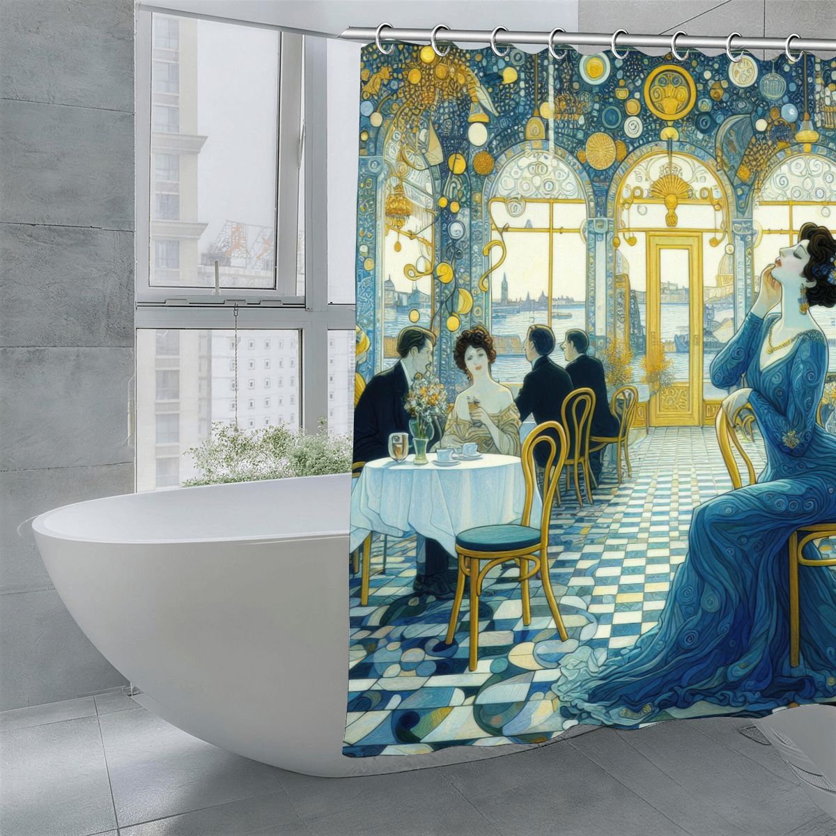 Julia Shower Curtain 70.8"x70.8" (Made in USA)