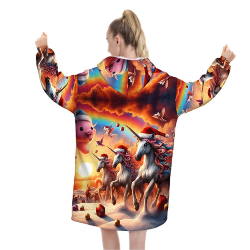 A Season's Greetings Adult Blanket Hoodie