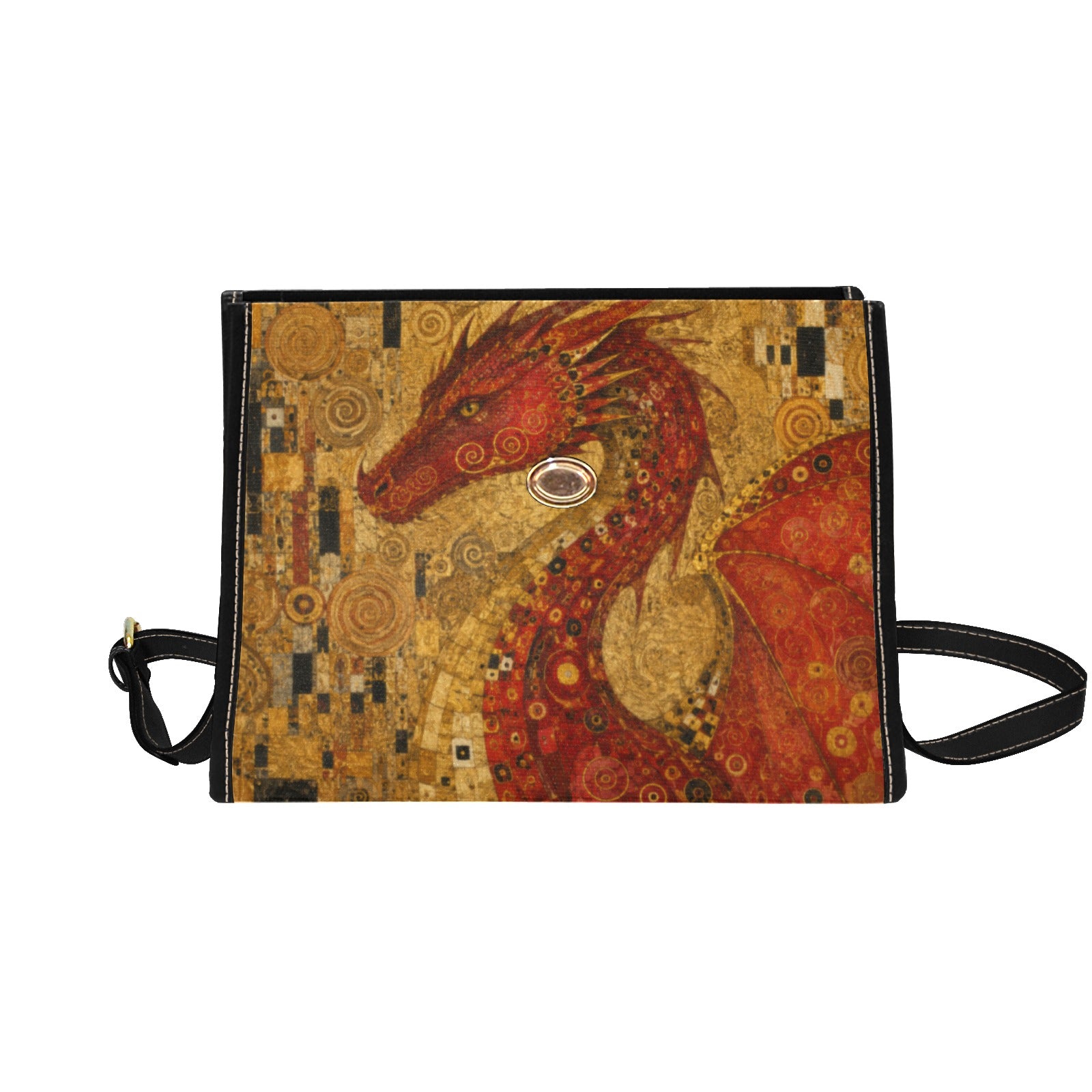 Red Dragon Waterproof Canvas Bag