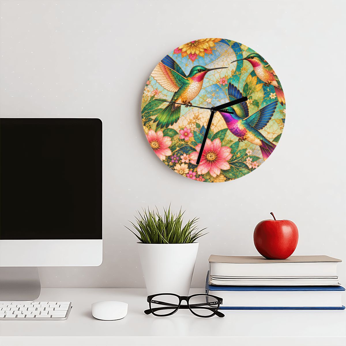 Garden of Gilded Wings MDF Wall Clock | Made in USA