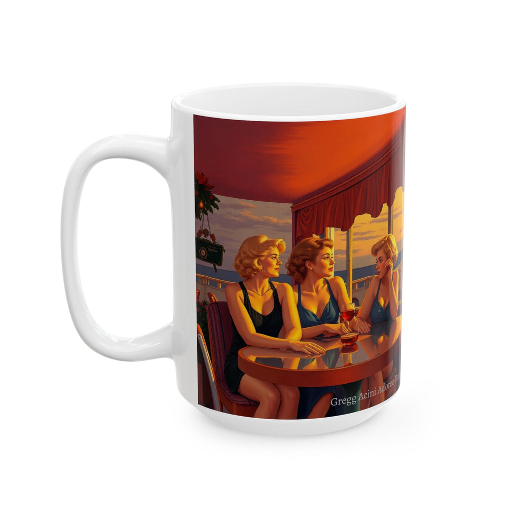 Glamorous Friends Ceramic Mug by Gregg Acini Adoree Designs