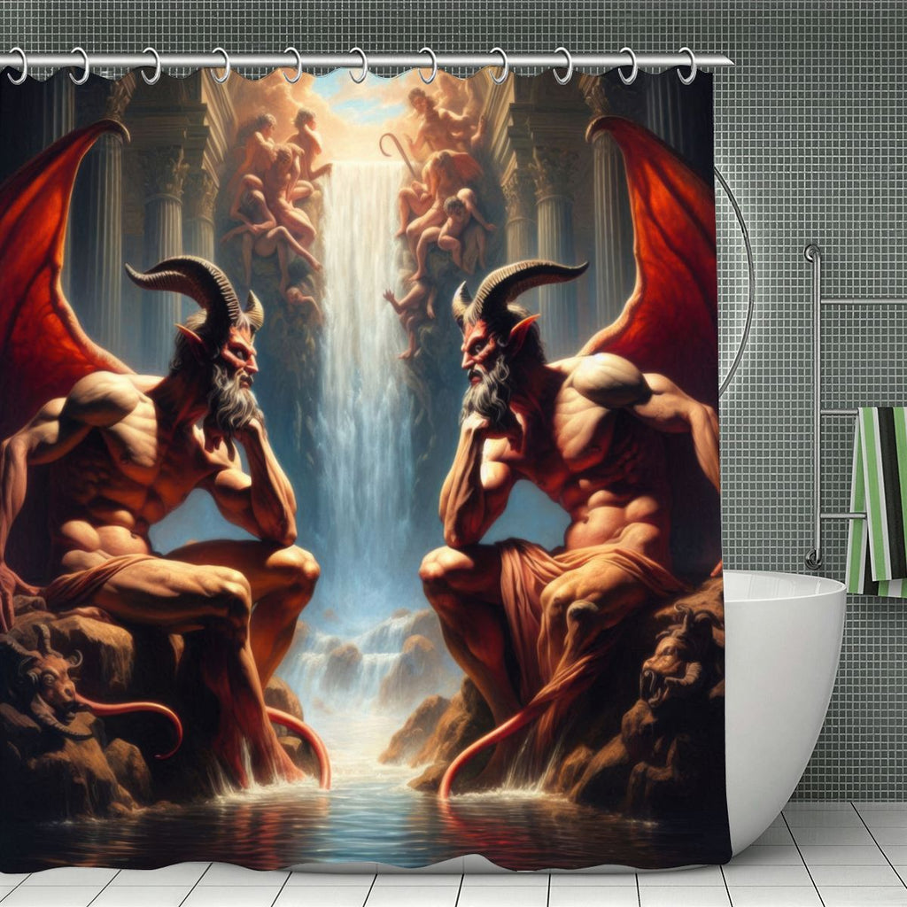 Pensive Demons Shower Curtain