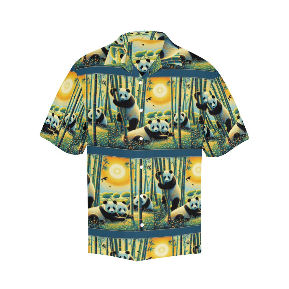Panda Family Hawaiian Shirt without pocket