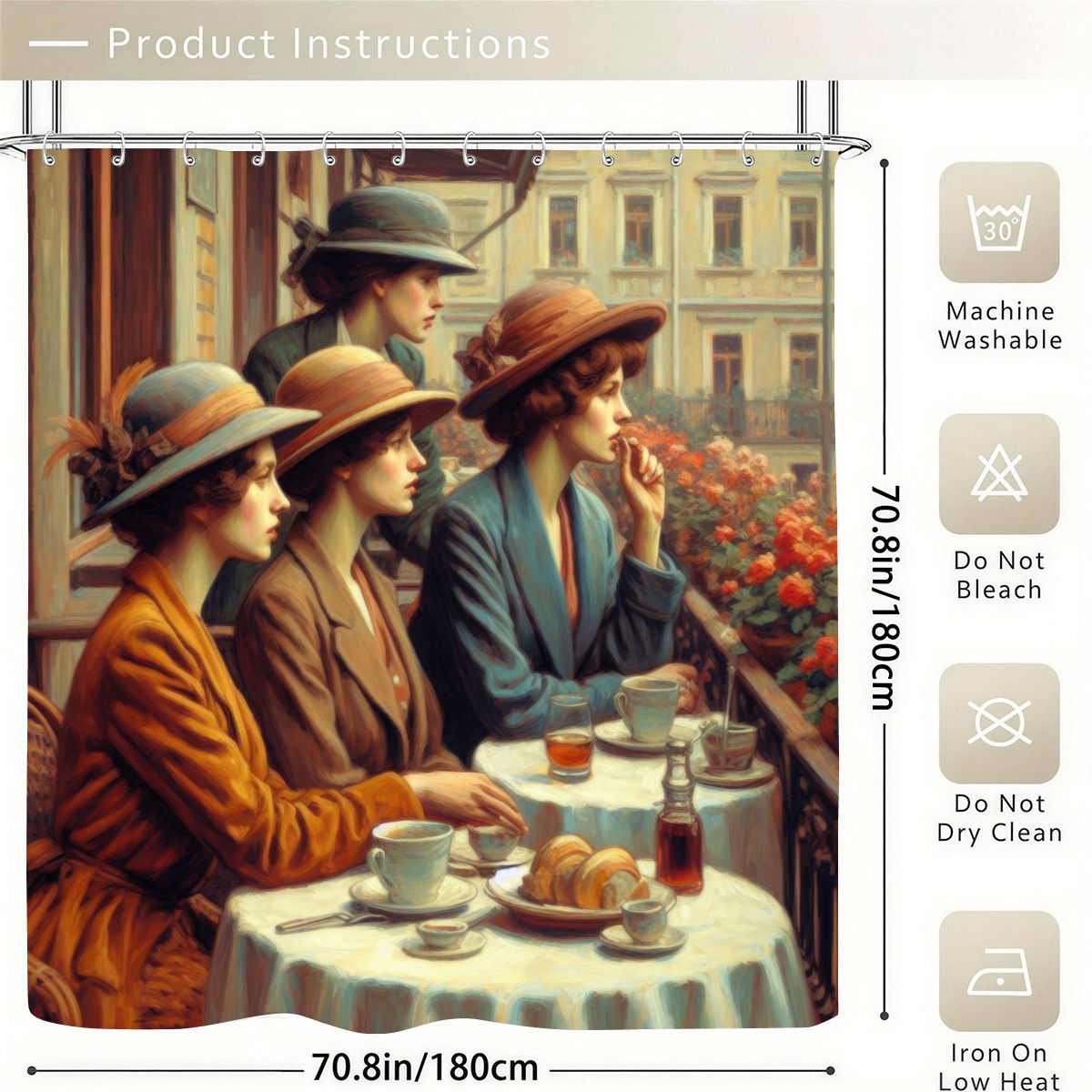 Observers Shower Curtain 70.8"x70.8" (Made in USA)