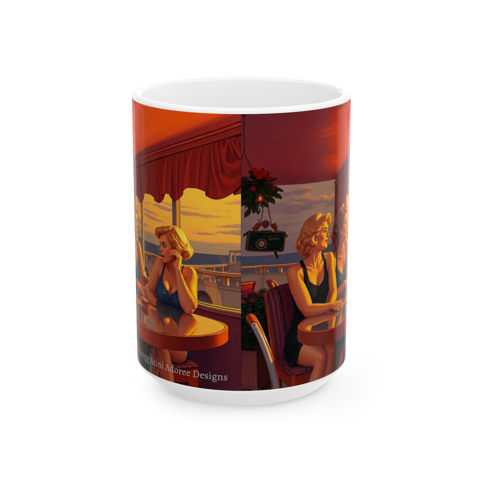 Glamorous Friends Ceramic Mug by Gregg Acini Adoree Designs