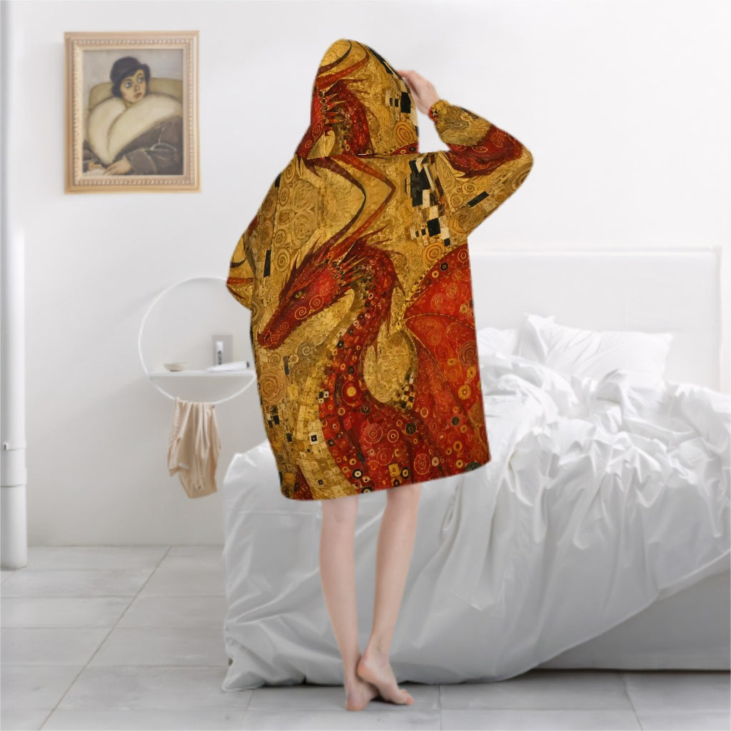 Red Dragon Adult Blanket Hoodie