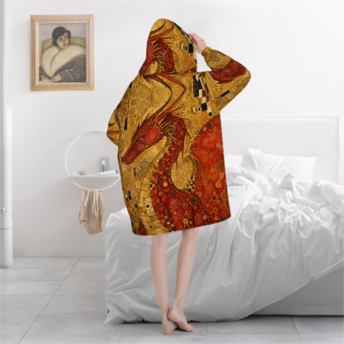 Red Dragon Adult Blanket Hoodie