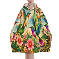 Garden of Gilded Wings Blanket Hoodie