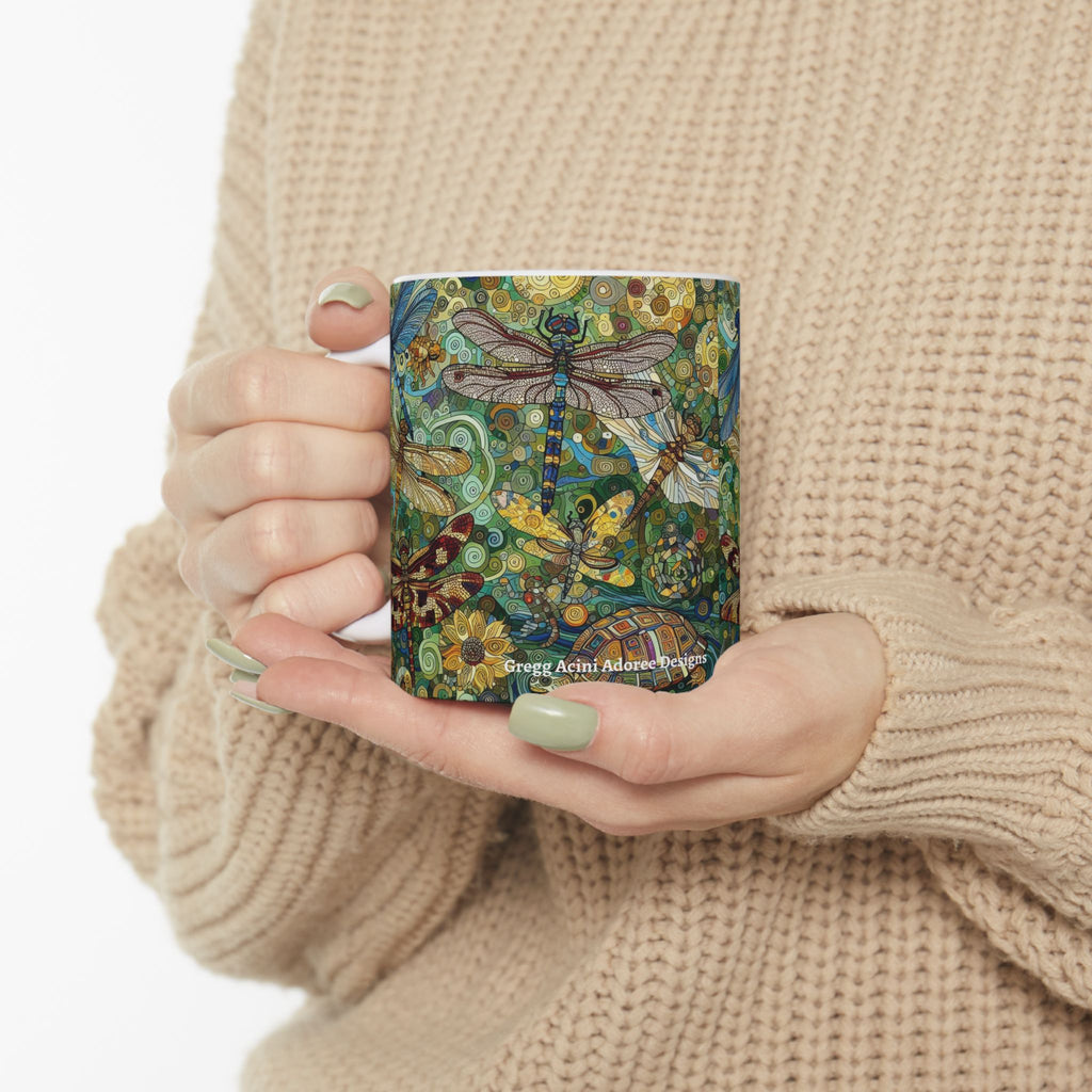 Dragonflies Ceramic Mug by Gregg Acini Adoree Designs