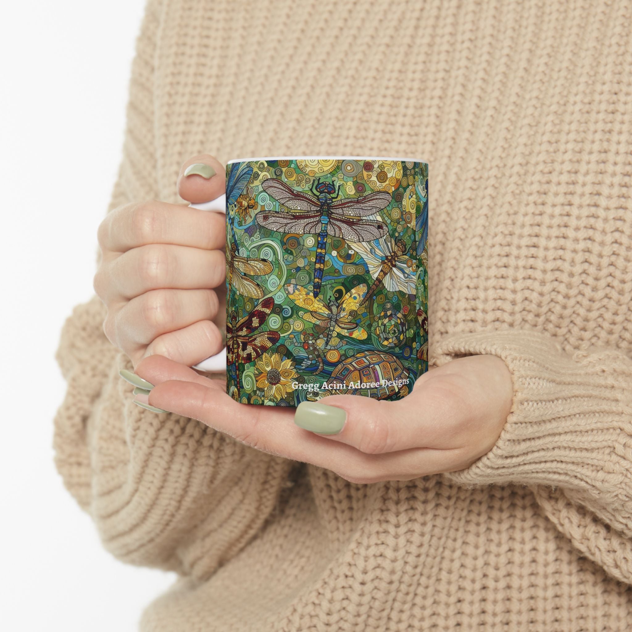 Dragonflies Ceramic Mug by Gregg Acini Adoree Designs