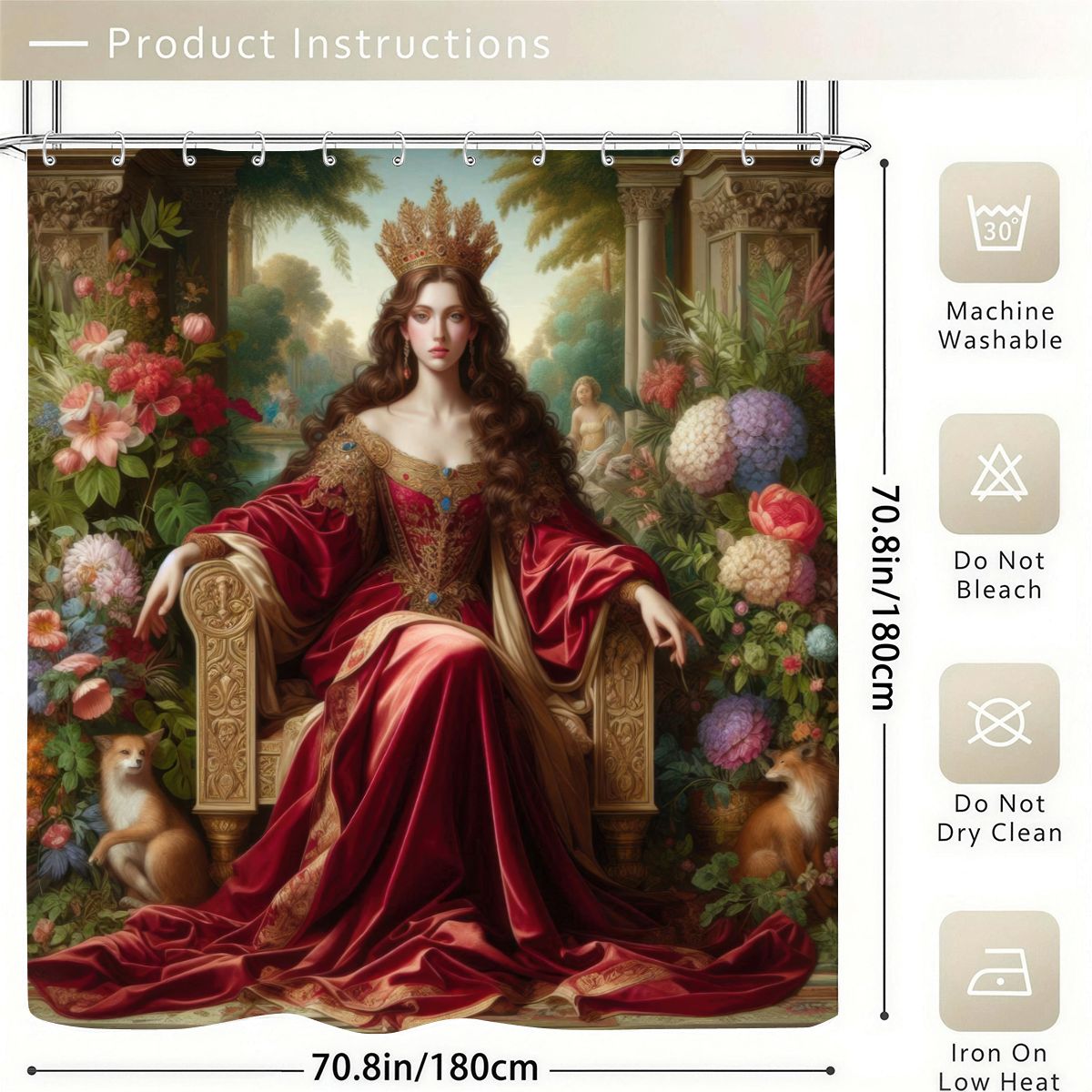 The Garden Sovereign Shower Curtain 70.8"x70.8" (Made in USA)