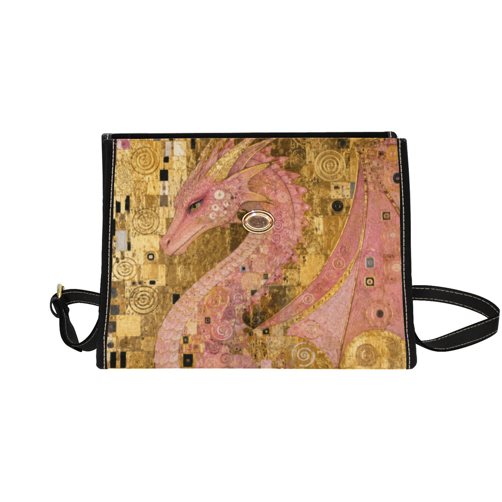 Pink Dragon Waterproof Canvas Bag