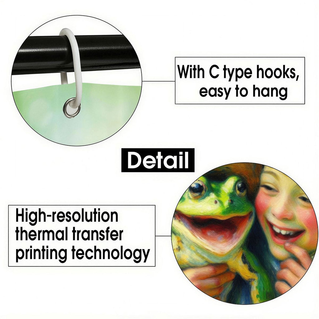 A Frog and his Boy Shower Curtain 70.8"x70.8" (Made in USA)