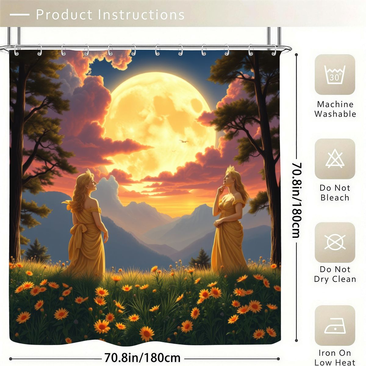 Ladies of the Moon Shower Curtain 70.8"x70.8" (Made in USA)