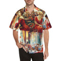 Ladies in Red Hawaiian Shirt without pocket