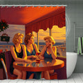 Glamorous Friends Shower Curtain | Retro Pin-Up Art