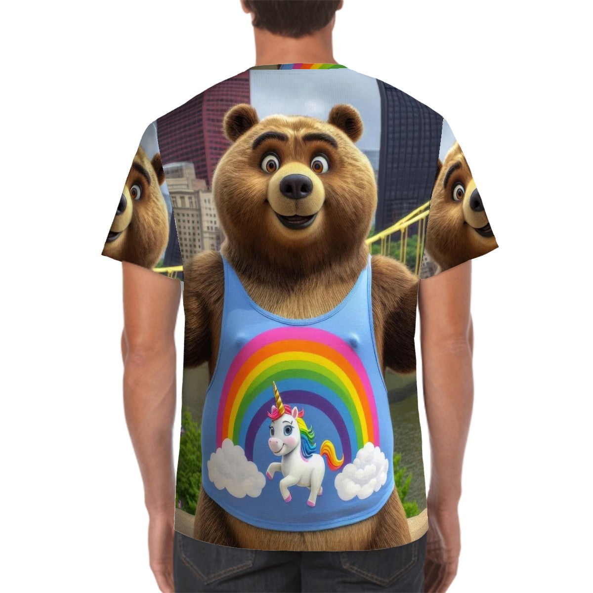 Proud Bear in the City Short-Sleeve T-Shirt