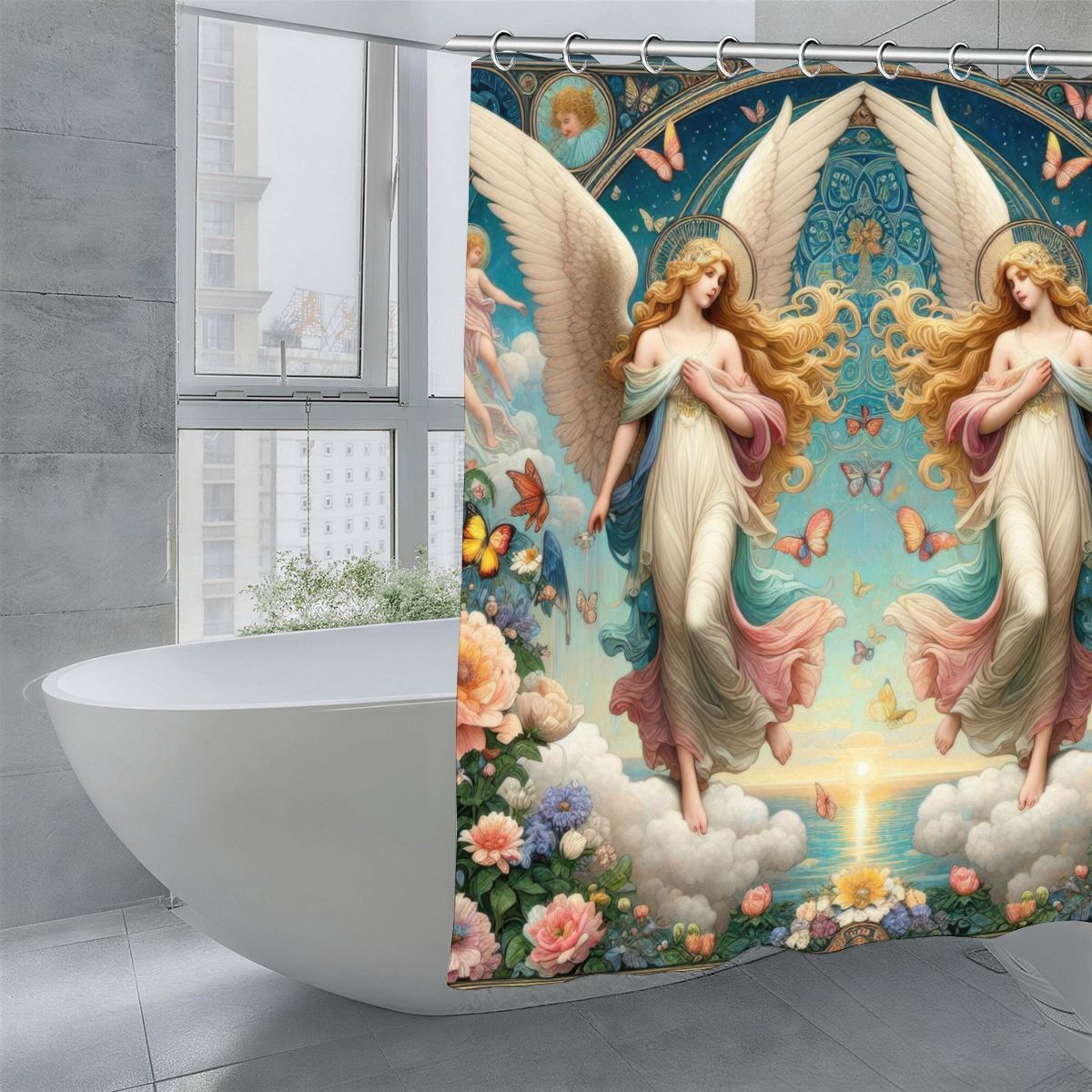 Divine Seraphim Shower Curtain