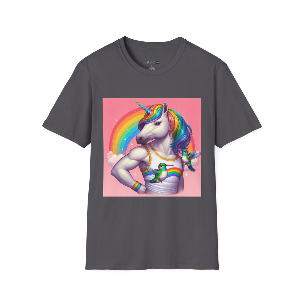 Fabulous Unicorn T-Shirt — Rainbow Muscle Unicorn Graphic Tee
