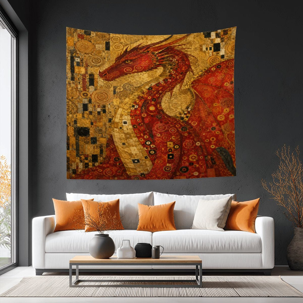 Red Dragon Tapestry (6:5) (Made in USA)